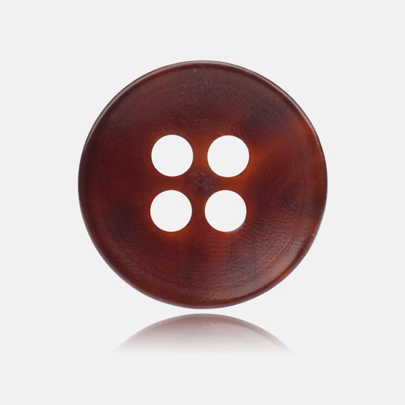 10Pcs Quaint Style, Versatile Coffee Color, Grilled Surface, Round Natural Horn, Small Button Shirt Button, Chiffon Shirt Button.