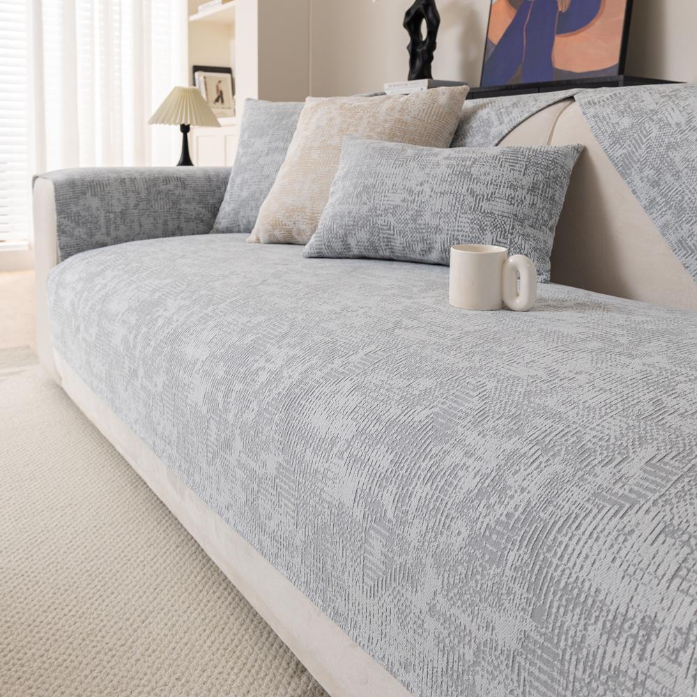 

Новая Подушка для дивана из кожи цвета кофе в стиле легкой роскоши, Универсальная нескользящая подушка для сиденья, Чехол для спинки, Тканевое полотенце 70*70cm