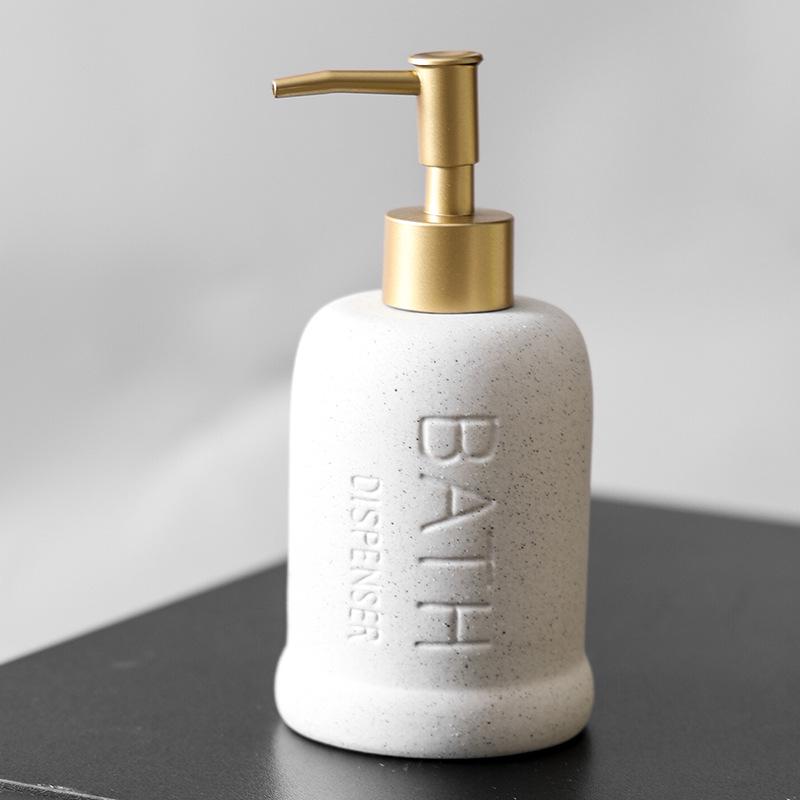 Ceramic Bathroom Soap & Lotion Dispenser Pump