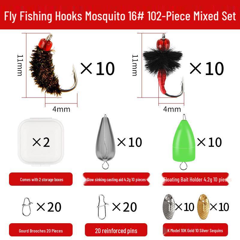 Sunflower Seed Lure Set: Non-toxic Fly Hook Line for Mosquitoes and Small Fish