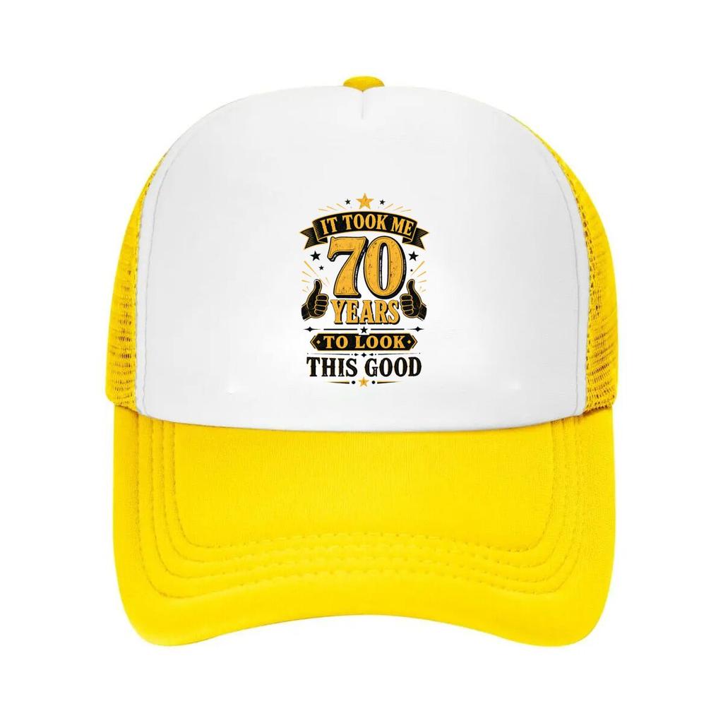 Seventy Years Looking This Amazing Mesh Baseball Cap Casual Hat Outdoor For Womens Unisex FeUnisex