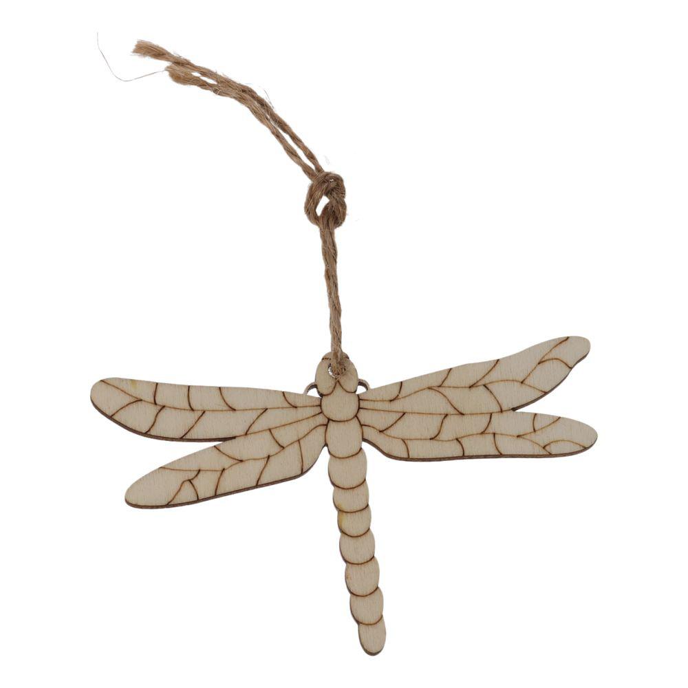 30pcs Dragonfly Shaped Wooden Dragonfly Cutouts Wooden Color about 9.7*6cm Unfinished Wood Slices Plywood Material