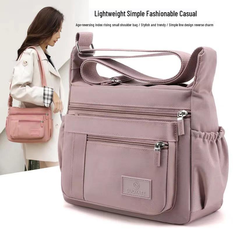 Sac bandoulière en nylon grande capacité pour femmes d'âge mûr: Porte-monnaie multi-compartiments, léger, décontracté, pour affaires et shopping