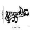 Room Decor Iron Piano Music Notes Wall Art, Elegant Abstract Metal Plaque, Versatile Wall Decor, with Reusable Design