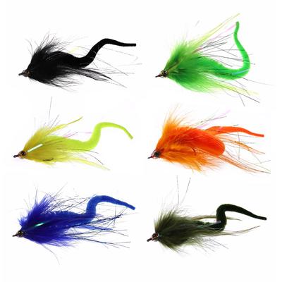 1PCS Angeln Lockt Drachen Schwanz Muskie Bass Angeln Köder Hecht Fliegen Marabou Moschus Trolling Köder Forelle Lachs Streamer