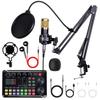 ALSO GO Podcast Equipment Bundle BM-800 Microphone Gold F998 Sound Card for Podcasting Singing Gaming Live Streaming YouTube TikTok