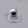 Lapislazuli Runder Edelsteinring, handgefertigter Ring, Stapelring, Alltagsring, Geschenk für Frau, Partyring