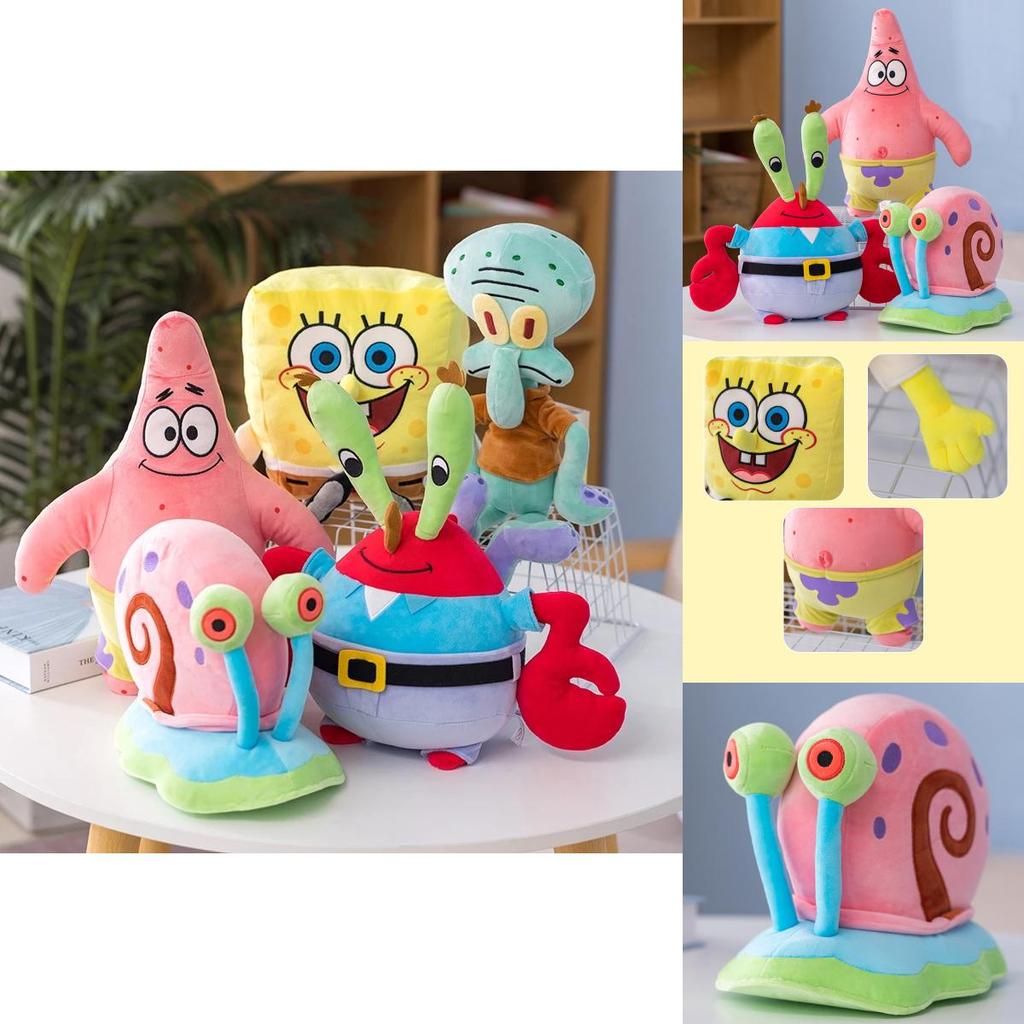 Superweicher Spongebob Patrick Star Thaddäus Plüschanhänger für Kinder Mädchen Niedlich Kawaii Stoffpuppe Geschenk