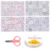 28grids Color Acrylic Letter Beads Kits A-Z Square Round Alphabet Bead Set with Line for Jewelry Making Bracelet Necklace Beaded