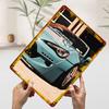 Blue Modified Sports Car Poster Customized Vintage Metal Signs Wall Art Retro Tin Plaque for Garage Aesthetic Decoration Room