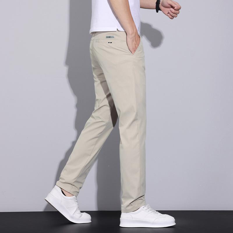 New summer thin casual pants men's loose straight small feet trend versatile long pants men