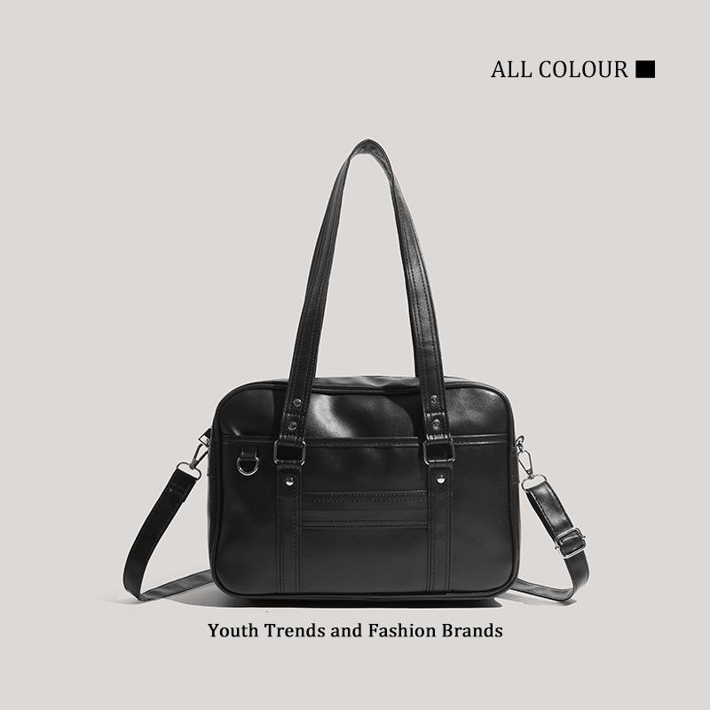 

Take Baisoft Simple College Uniform Department Large Capacity Tote Bag Student Satchel Shoulder Japanese Girl Crossbody Bag Pass чёрный