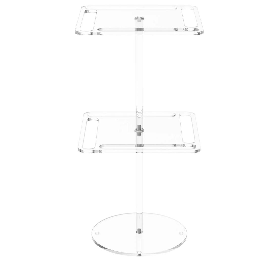 1/2-Layer 360° Rotating Sunglasses Display Stand Acrylic Clear Glasses Organizer Holder Desktop Rack up to 12 / 24 Eyeglasses