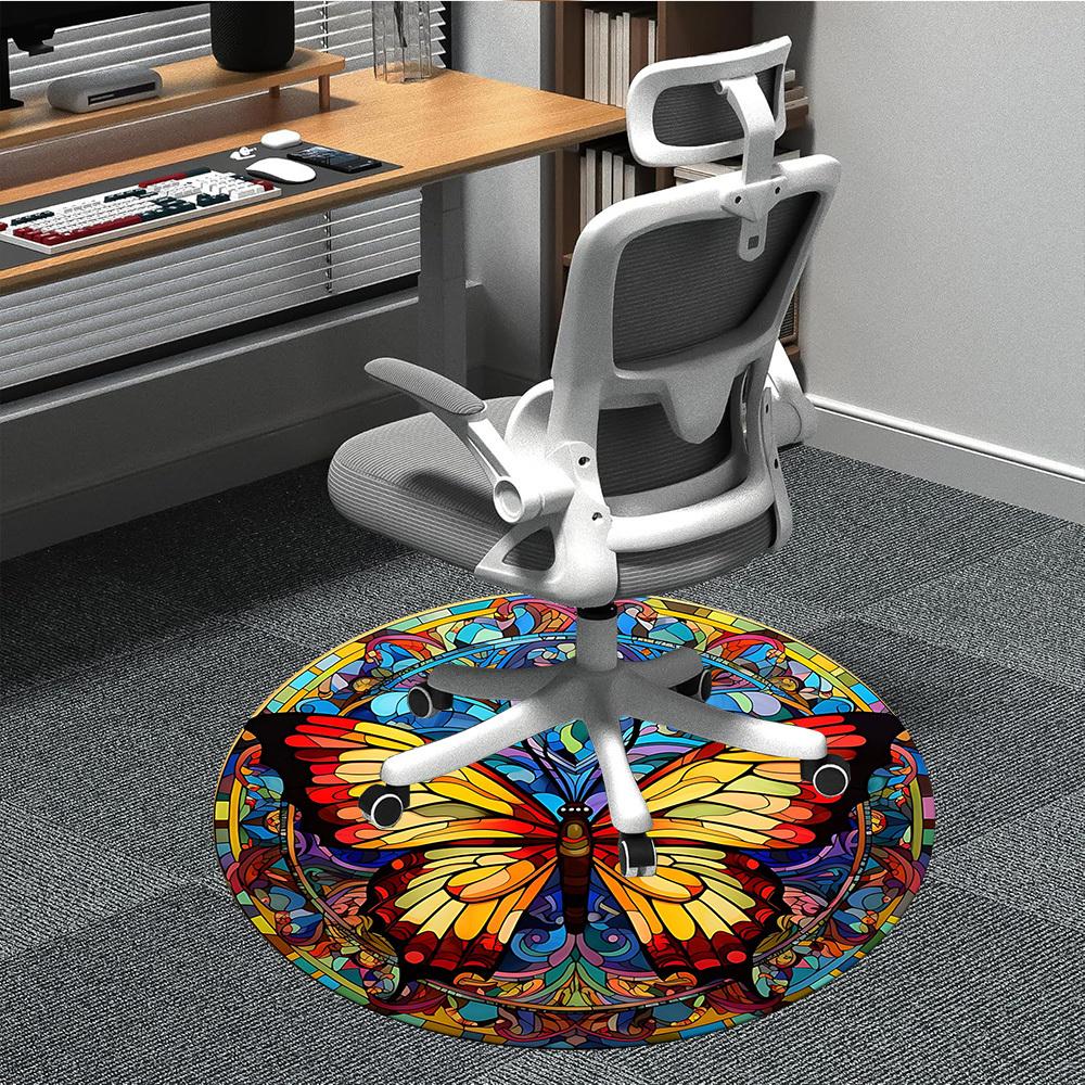 

1pc Butterfly Chair Carpet for Office, Soft Flannel Throw Mat, Perfect for Office, Holiday Party Decoration Choice yy260320142 80cm by 80cm