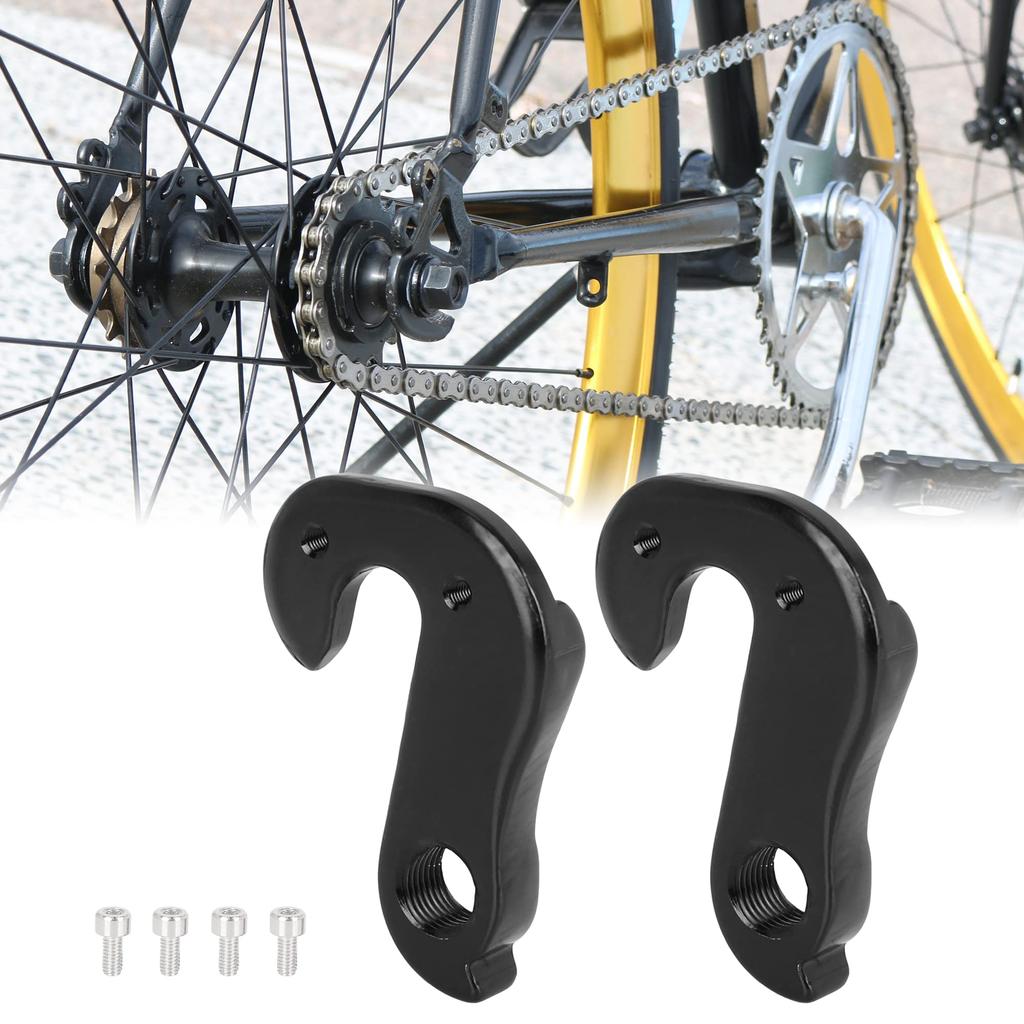 Uxcell Bicycle Tail Hooks, Aluminum Alloy Rear Derailleur Hanger Frame Gear Tail Hooks for Merida UCC, 2 Pieces