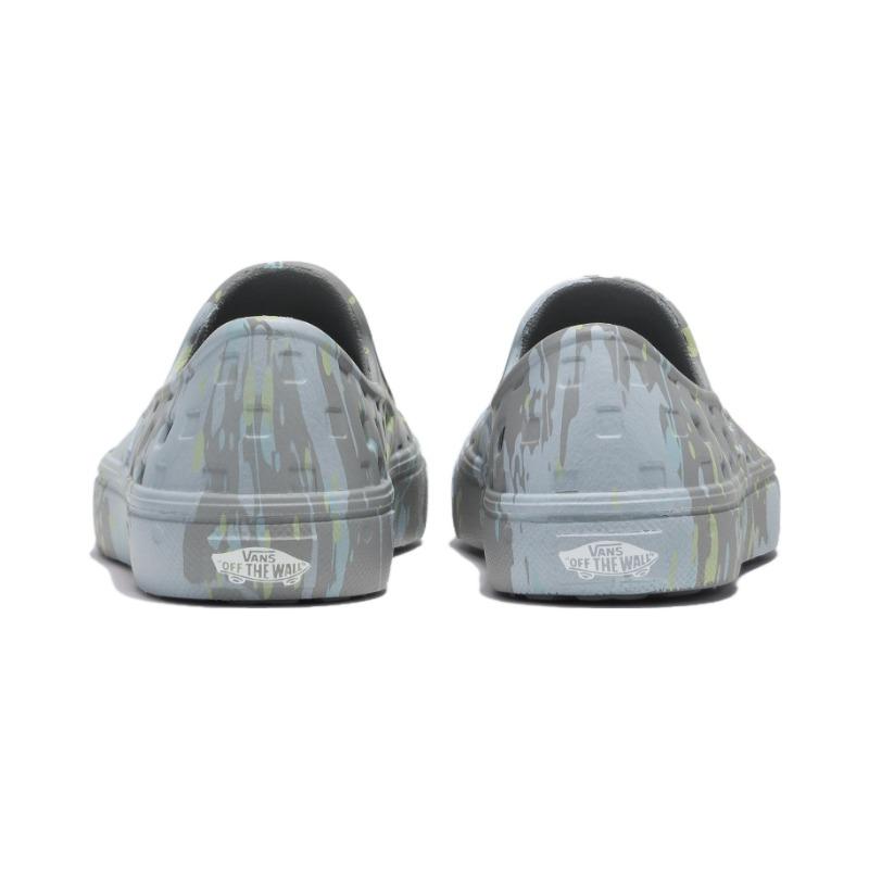 Vans Slip-On Kids Comfortable Wear-resistant Breathable Sandals Gray Blue for Children VN0A4UVILLL