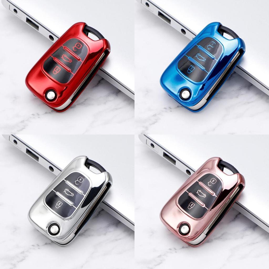 For Hyundai I20 I30 Ix20 Ix25 Ix35 Elantra Accent for KIA Sportage Rio 3 Soul Optima Ceed Pro K5 K2 Pride TPU Car Key Case Cover