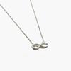 J.Lauren 0N0772 Infinity Pendant Ultra-fine Chain Silver Necklace
