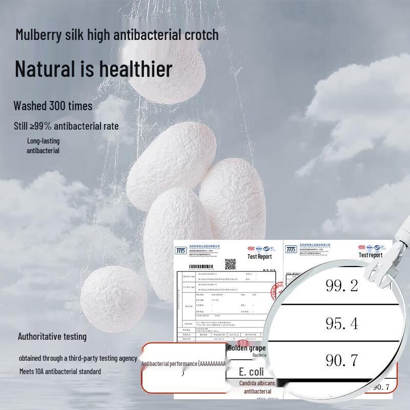 LangSha Men's Cotton Antibacterial Boxer Briefs with Silk Crotch