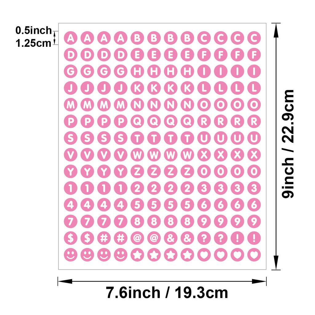 0.5-inch Letter Sticker Small Dot Waterproof DIY Card Item Logo Hand Account Scrapbook Letter Sticker