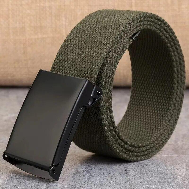 Men's Belt Fashion New Unisex Trousers Belt Women's Belt Canvas Belt Breathable Outdoor Tactical For Jeans Adjustable Waist Belt