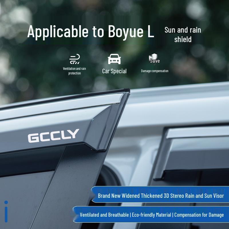 Geely Car Window Rain Shields - Fits Mini, Haoyue, Boyue, Xingyue, and Panda Models.