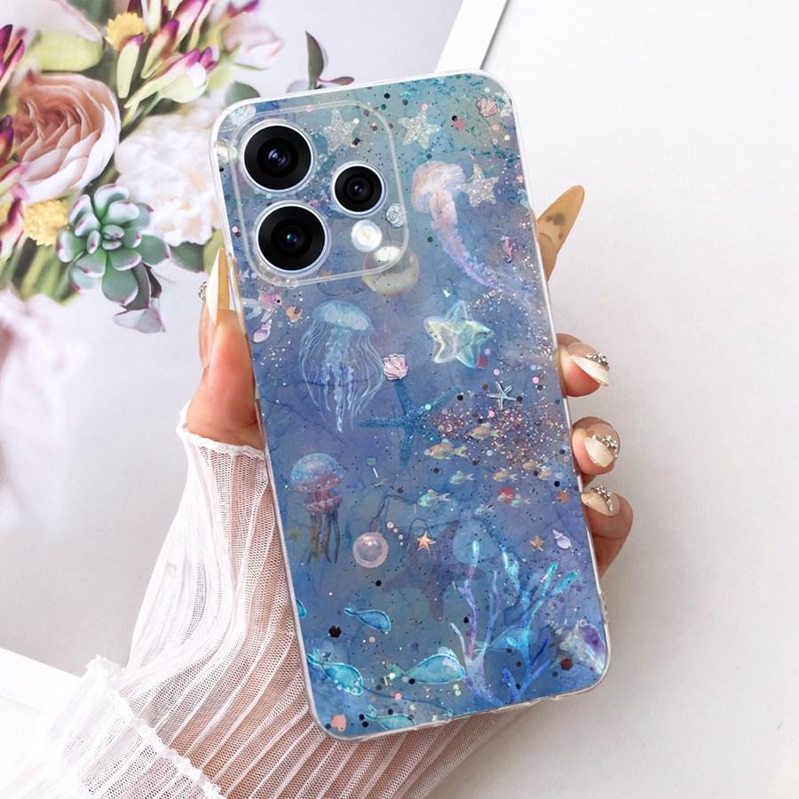 Case For OPPO Reno15 15F Protective Case For OPPO Reno15 F CPH2801 Reno 15  5G Capa Flower Soft Silicon TPU Phone Cover