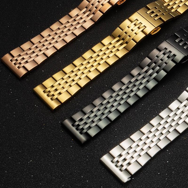 14 16 17 18 19 20 21 22 23 24mm Aukštos kokybės nerūdijančio plieno laikrodžio apyrankė Metalinis drugelio sagtelė Vandeniui atspari laikrodžio juosta
