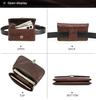 Genuine Leather Waist Phone Bag for Men Full Grain Leather Fanny Bag Waist Pack 6.9" Phone Pouch for iPhone 16 17 Pro Max