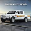 1/32 Toyota Hilux Pickup Alloy Car Model Diecasts Metal Off-road Vehicles Car Model Sound and Light Simulation Collection Kids Toy Gift
