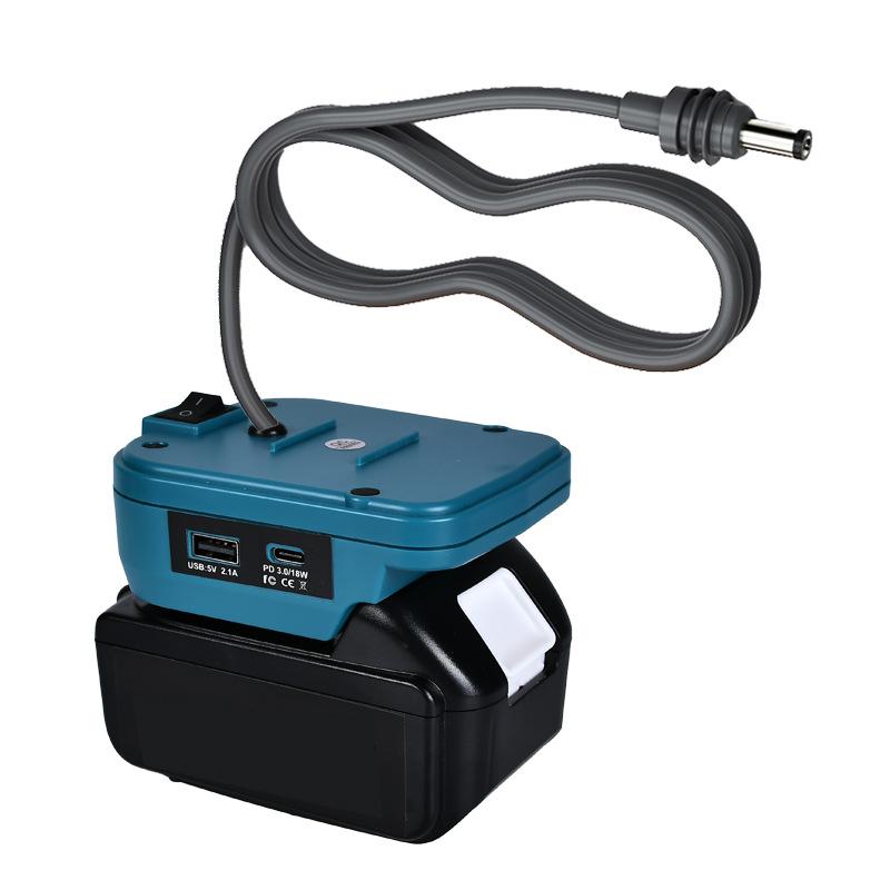 Compatible Adapter for DeWalt 20V, Milwaukee, Makita 18V Mini Battery with Type-C USB, 18AWG