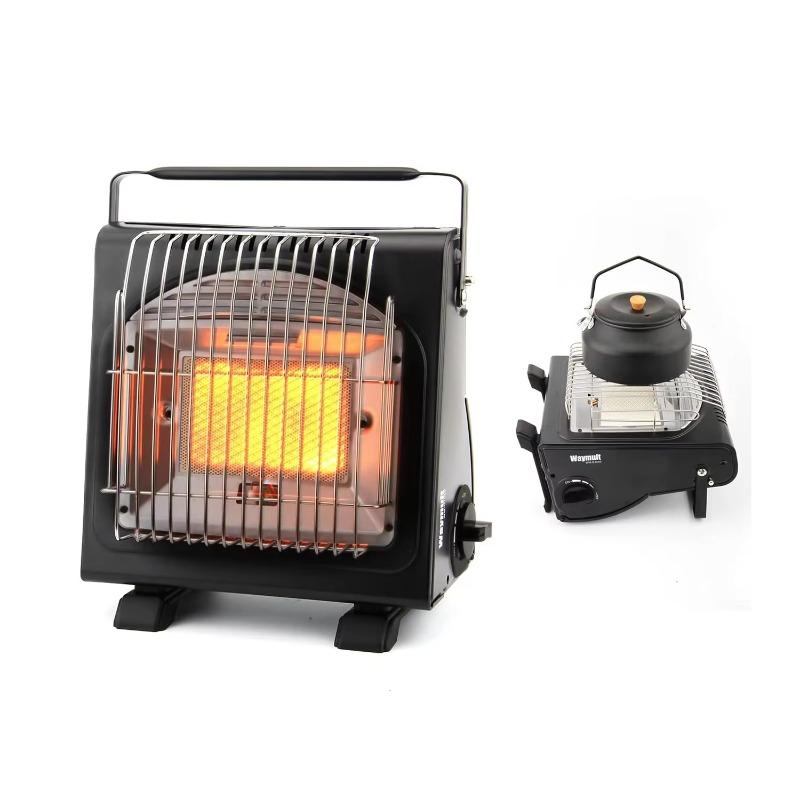 Portable 1700W Dual-Use Gas Heater & Stove,Outdoor Camping Tent Heater for Winter,Fishing,BBQ Cooking