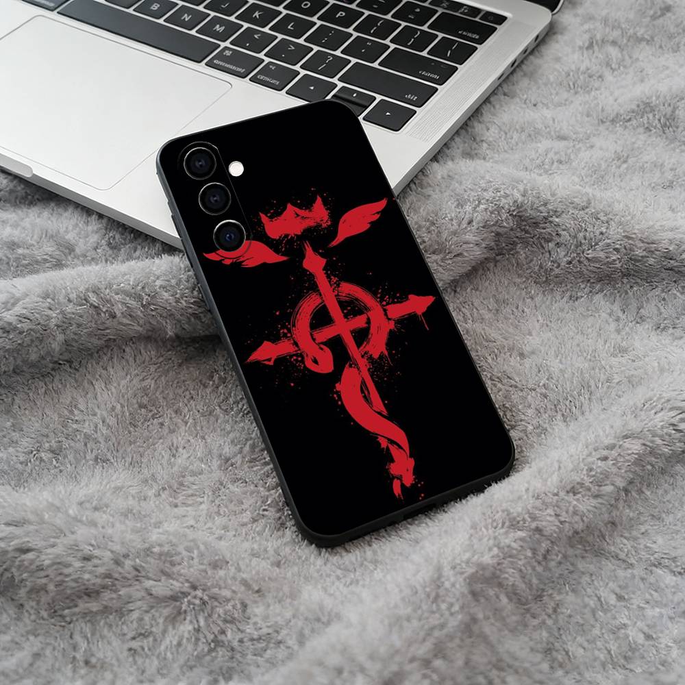 F-A-Fullmetal -Alchemist Phone Case For Samsung Galaxy A73,A71 A72,A70,A53,A52,A51,Soft Silicone Black Cover