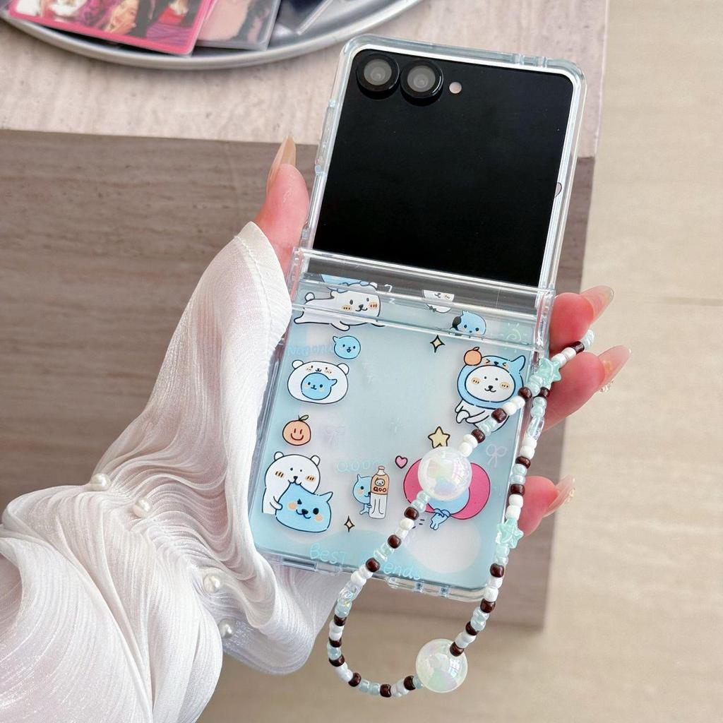 Korean Style Flower Samsung Z Flip7 Drop-Proof Case for Women - Fits Z Flip6, Flip3, Foldable Screen, Creative Design