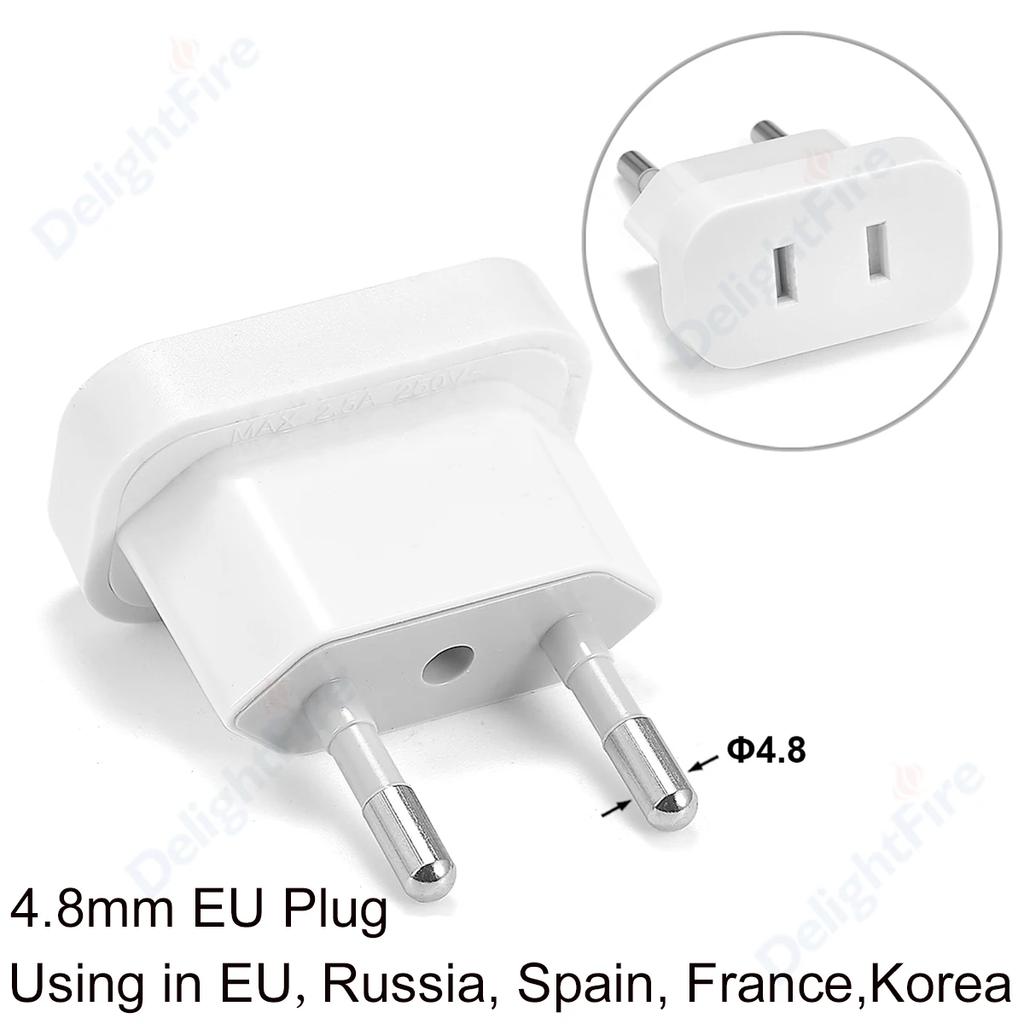 EU-Steckeradapter China CN Amerika US nach EU Euro Europäisch Russland Spanien Korea KR Reiseadapter 2-Pin AC-Wandler Steckdosen Buchse