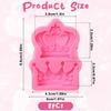 2pcs Crown Silicone Fondant Molds, 3D Crown Chocolate Molds for Cake Decorating, Cupcake Toppers, Sugar Craft, Gum Paste, Polymer Clay