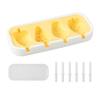 Popsicle Mold with Lid, Silicone Ice Cream Molds with 6 Sticks, 4 Cavities DIY Handmade Popsicle Mold for Making Cakesicles, Cake Pops, Ice Cream