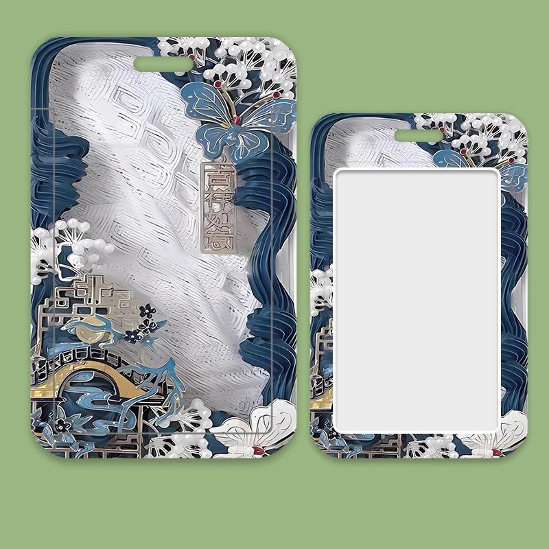 

Держатель для карт Ins Style Flower, студенческая карта Abs, карта на питание, карта метро, автобусная карта, карта самовывоза, защитный держатель для карт с защитой от потери