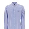 Polo Ralph Lauren Logo Print Slim Fit Long Sleeve Shirt Men Shirts Blue 710928254-007
