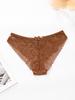 Ladies Summer New Sexy Lace Lace Bow Cross Belt Mid Waist Triangle Briefs
