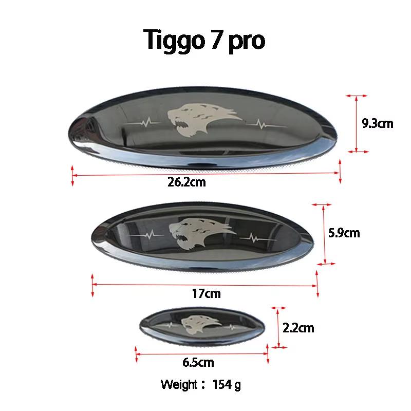 For Chery Tiggo 7 Pro Tiggo 8 Pro 2023 Black Badge Logo Emblem Decal Racing Grill Hood Sticker Styling Decoration