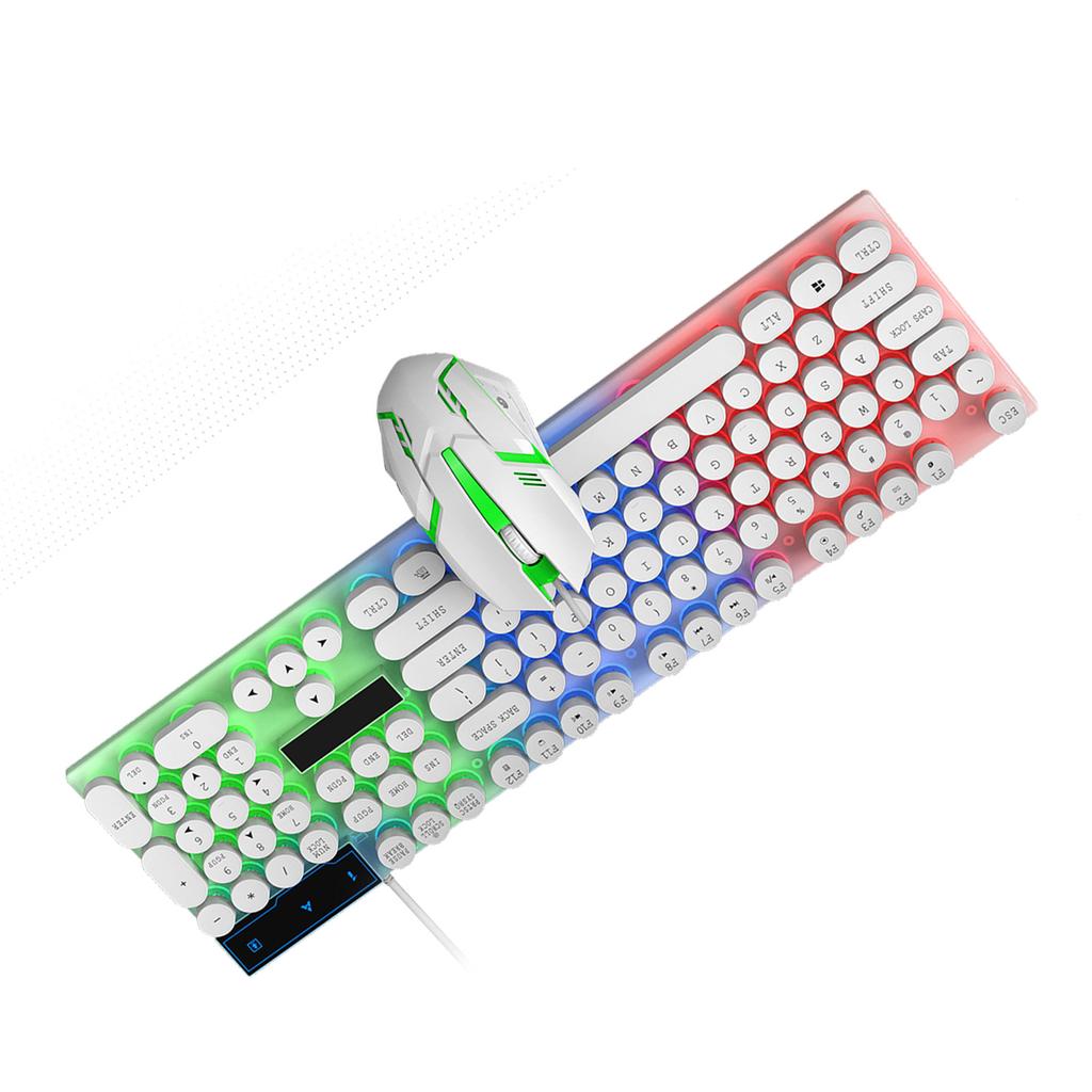 Colorful LED Backlit Keyboard and Mouse Combo Gaming Wired Keyboard USB Keyboards with Gaming Mouse