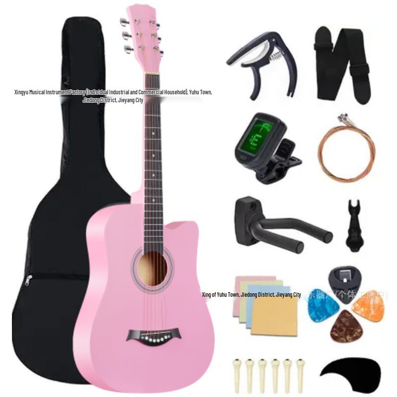 38-Inch Folk Guitar for Beginners - Popular Practice Guitar with Large Stock Available