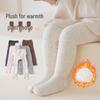 Infant Thick Thermal Footed Tights - White Cotton Socks for Girls (Autumn/Winter)