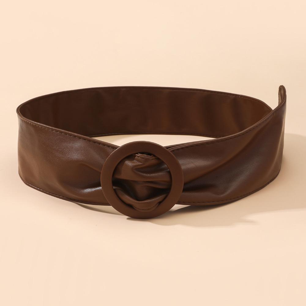 Adjustable Length Wide Waist Belt Wide Decorative Waistband Self-Tie Belt  For Party Daily Outfit