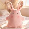 Floral Eyes Rabbit Plush Toy Stuffed Cartoon Animal Pillow Blue Yellow Grey Pink Sweet Plushie Sleeping Companion Back Support