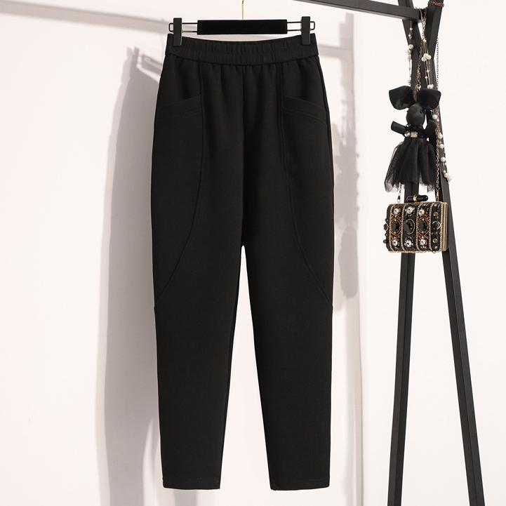 

DIMANAF осень-зима женская одежда больших размеров базовые шаровары свободного покроя длинные брюки с эластичной талией винтажные женские свободные 2025 L