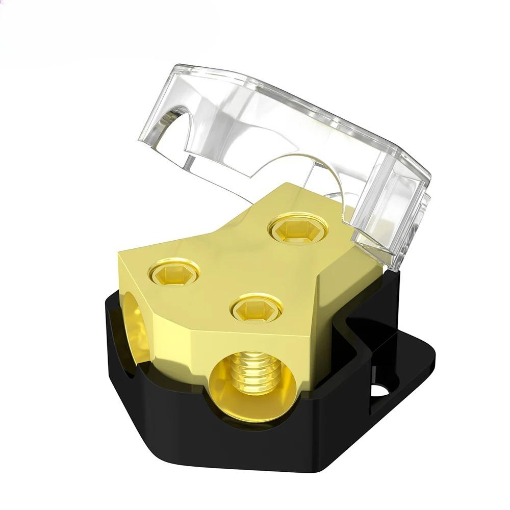 2-Wege Stromverteilerblock 0/2/4 AWG Gauge Eingang in 4/8/10 Gauge Ausgang Car Audio Stereo Verstärker Verteilungsanschlussblock