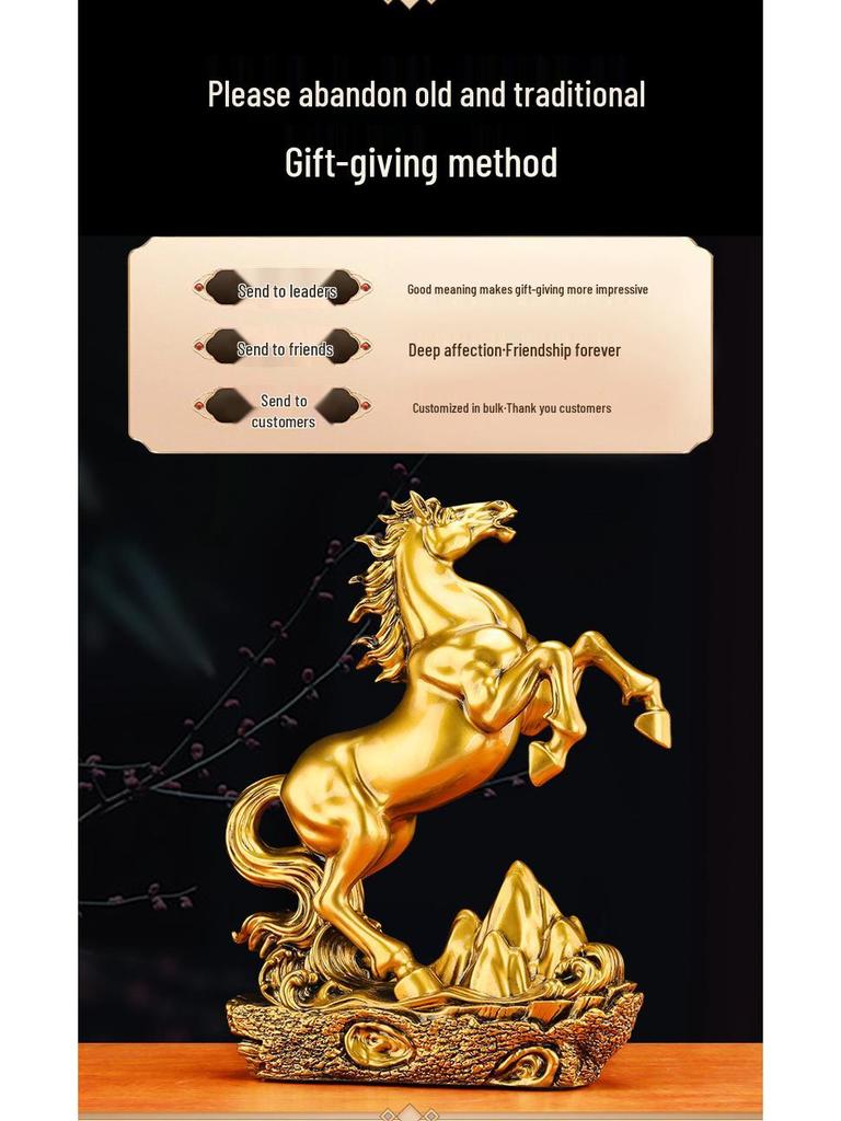 Zodiac Horse Figurine: Symbol of Success for Home or Office Décor.