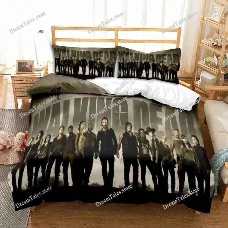 Duvet Cover The Walking Dead 3D Exquisite Anime Cartoon Digital Print Bedding Set Comforter Bed Youth Home Decor Boys Gift963
